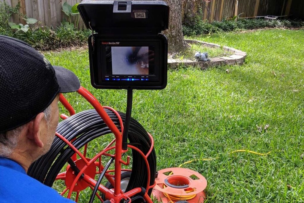 A Triton plumber in Southfield, MI performs a sewer camera inspection