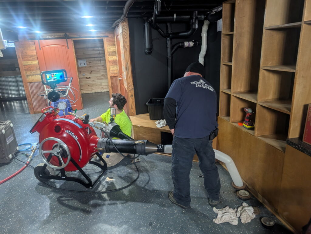 Trenchless sewer repair by Triton Plumbing Troy, MI