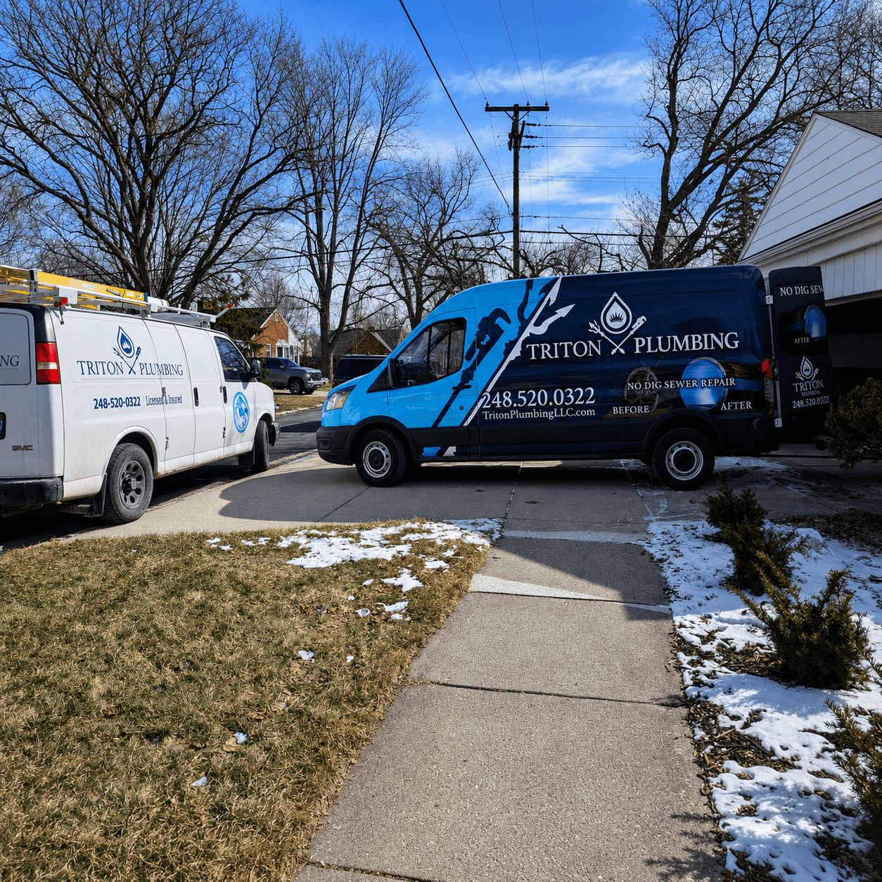 Triton Plumbing team providing residential and commercial plumbing service in Oakland and Macomb County